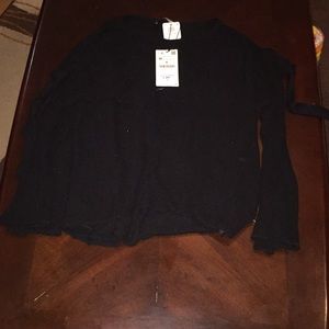 NWT Zara black tie shirt